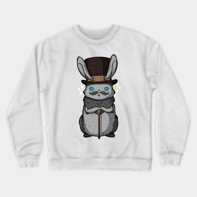 Top Hat Bunny Crewneck Sweatshirt by zarya_kiqo